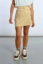 Tan Cargo Skirt