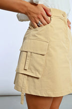 Tan Cargo Skirt