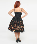 Dia De Los Muertos Cut Out Swing Dress