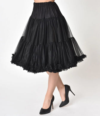 Black Ruffled Petticoat Crinoline