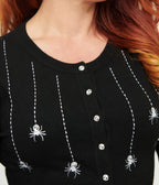 Spider Embroidered Cardigan