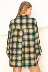 Afternoon Checkered Print Top