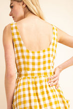 Load image into Gallery viewer, Yellow Plaid Dress