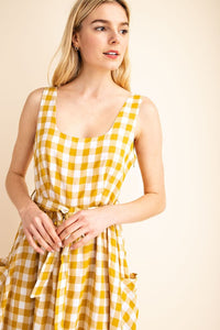 Yellow Plaid Dress