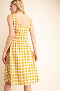 Yellow Plaid Dress