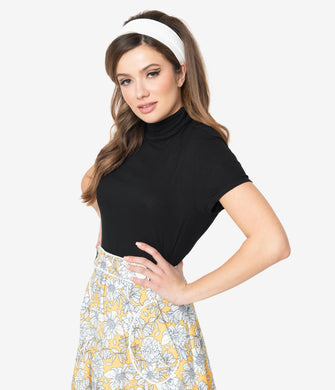 Black Mock Turtleneck It Girl Top