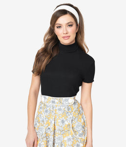 Black Mock Turtleneck It Girl Top