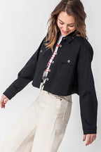 Denim Inspired Cropped Jacket