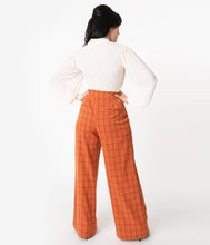 Load image into Gallery viewer, Orange Windowpane Pants
