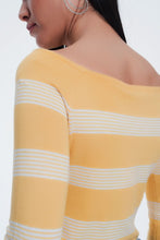 Load image into Gallery viewer, Yellow Boatneck Sweater Top