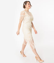 Load image into Gallery viewer, Ivory Beaded Dress