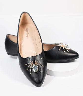 Rhinestone Spider Flats