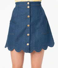 Load image into Gallery viewer, Denim Campus Mini Skirt