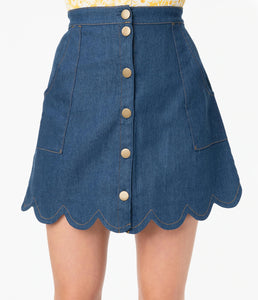 Denim Campus Mini Skirt