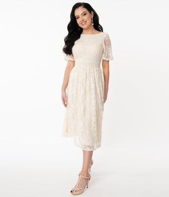 Cream Lace Dress
