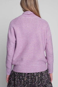 Relaxed Fit Lavender Sweater