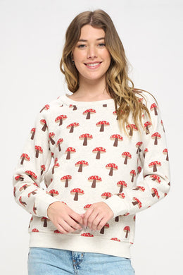 Mushroom Print Sweatshirt