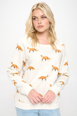 Fox Print Sweatshirt