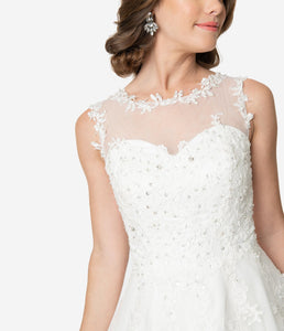 Ivory Lace and Tulle Dress