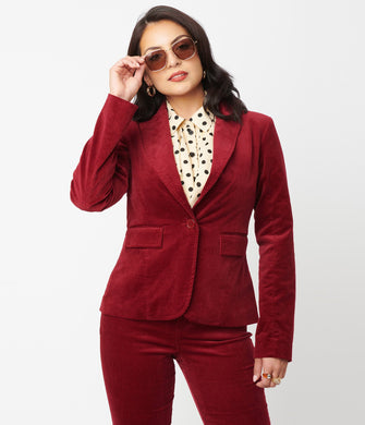 Burgundy Corduroy Murphy Blazer