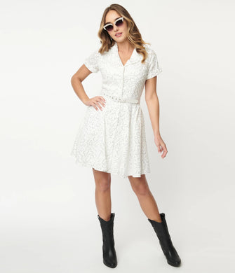 Eyelet & Sequin Dress