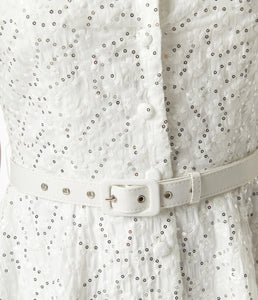 Eyelet & Sequin Dress