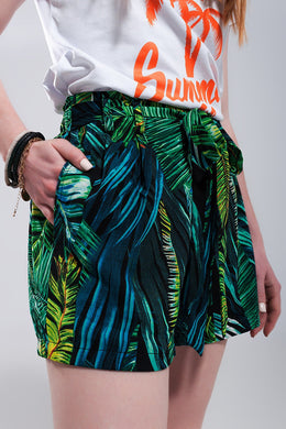 Tropical Print Shorts