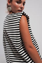 Load image into Gallery viewer, Structured Shoulder Stripe Top