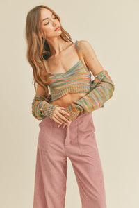 Space Dye Cardigan Set