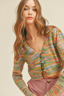 Space Dye Cardigan Set