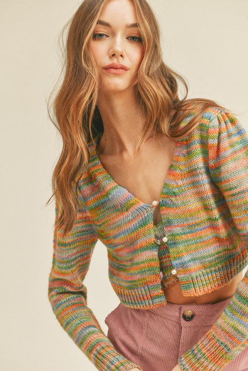 Space Dye Cardigan Set