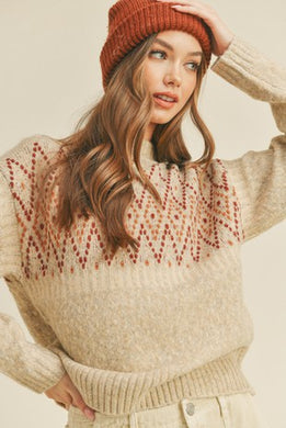 Embroidered Fair Isle Sweater