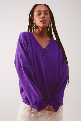 Oversized Cotton Blend Sweatshirt