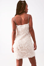 Load image into Gallery viewer, Faux Feather Mini Dress