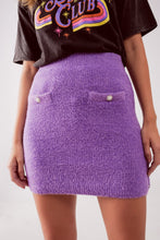 Load image into Gallery viewer, Fluffy Knit Mini Skirt