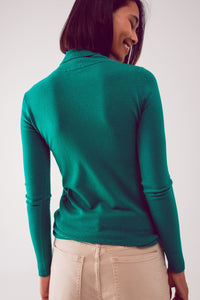 Fine Knit High Neck Jumper