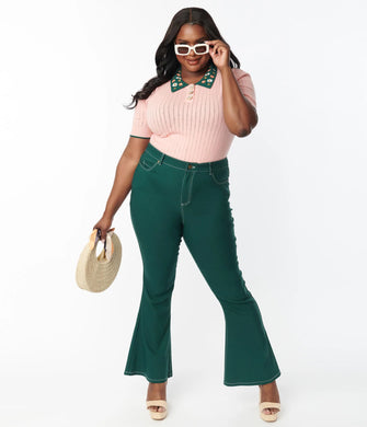 Dark Green Majors Flare Pant