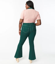 Load image into Gallery viewer, Dark Green Majors Flare Pant