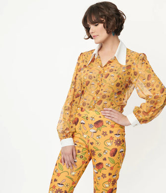 Mustard Mushroom Top