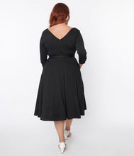 Load image into Gallery viewer, Black Knit Devon Swing Dress