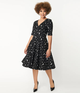 Galaxy Print Delores Swing Dress