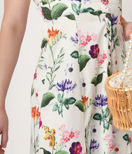 Load image into Gallery viewer, White Floral Midi Dress