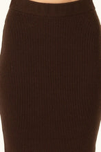 Load image into Gallery viewer, High-Waist Ribbed Midi Skirt