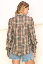 Load image into Gallery viewer, Distant Plaid Print Top