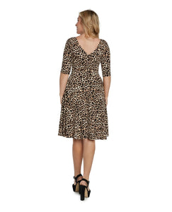 Retro Leopard Print Dress