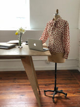 Load image into Gallery viewer, Pussy Bow Heart Blouse by Unique Vintage