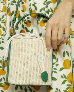Color Accent Wicker Bag