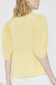 Pale Yellow Puff Sleeved Top