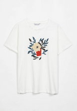 Load image into Gallery viewer, White Tee with Flower
