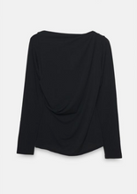 Load image into Gallery viewer, Draped Black Top